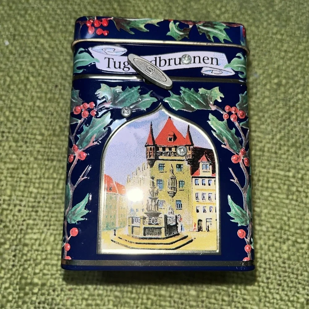 Vintage Lambertz German‎ Wind Up Musical Cookie Tin